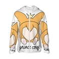 thumbnail image 1 of Fotbe Prince Corgi Dog Chaqueta con Protección Solar UPF 50+ para Hombre y Mujer, Camisa con Capucha y Bolsillos-Medium, 1 of 7
