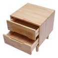 thumbnail image 4 of ChicHomey ​​Modern Nordic Rubber Wood Nightstand,2 Drawers Large Storage, Easy Install & Move,for Bedroom & Living Room, 4 of 10
