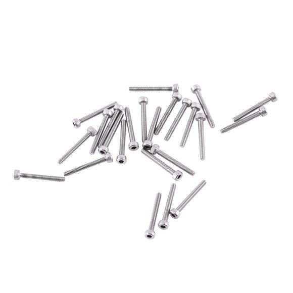 250pcs M2 Hex Socket Screws Bolt A2 Stainless Steel, Six Common Sizes for Industrial Fasteners, Ideal for Home and Office Appliances
