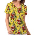 thumbnail image 4 of Awdenio Blouse de Noël à Manches Courtes Imprimée avec Poches pour Femmes, 4 of 6