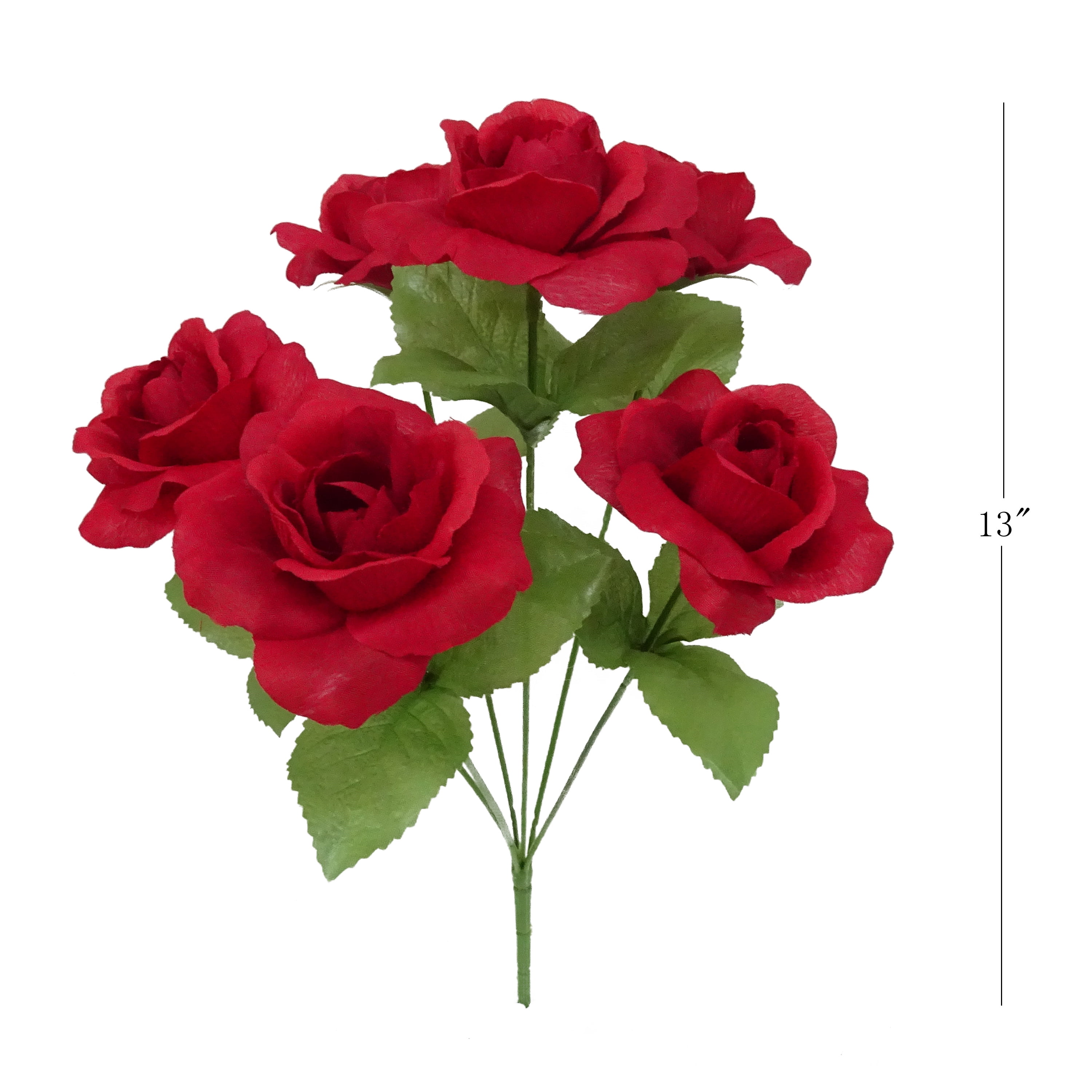 Red Open Rose Bush, 1 Each