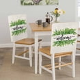 thumbnail image 5 of WELCOME Green Leaves Chair Covers Set of 6 Summer Farmhouses Countryside Chair Back Covers Stretch Removable Washable Slipcovers Protector for Dining Room Kitchen Party Decor, 5 of 9