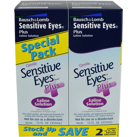Sensitive Eyes Plus Saline Solution, 12 Fluid Ounce (Pack of (Best Eye Contact Cleaner)