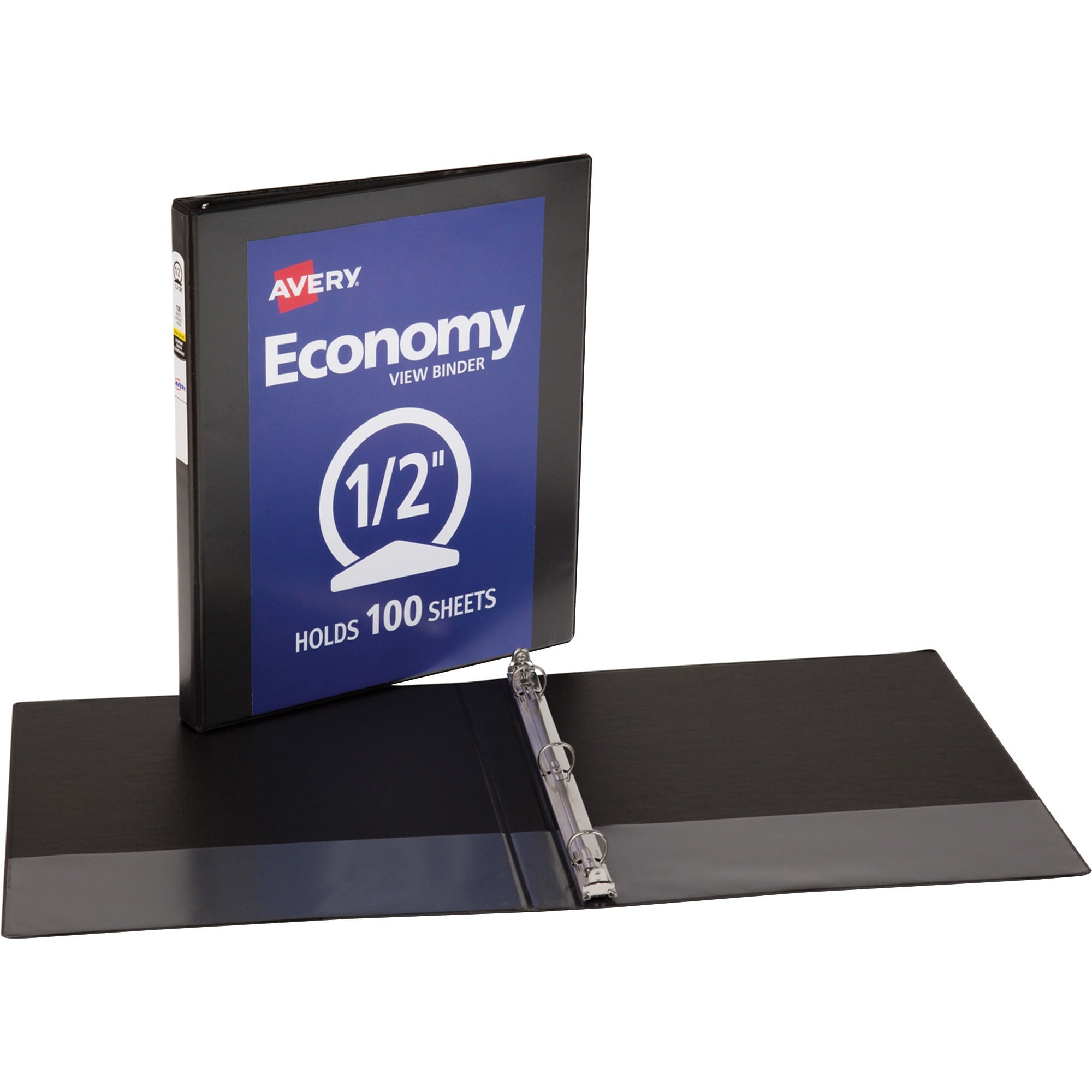 Avery®, AVE05705BD, Economy View Binder, 4 / Bundle, Black