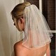 thumbnail image 1 of Velo de novia corto 1 capa malla suave con peine marfil CHAO, 1 of 5