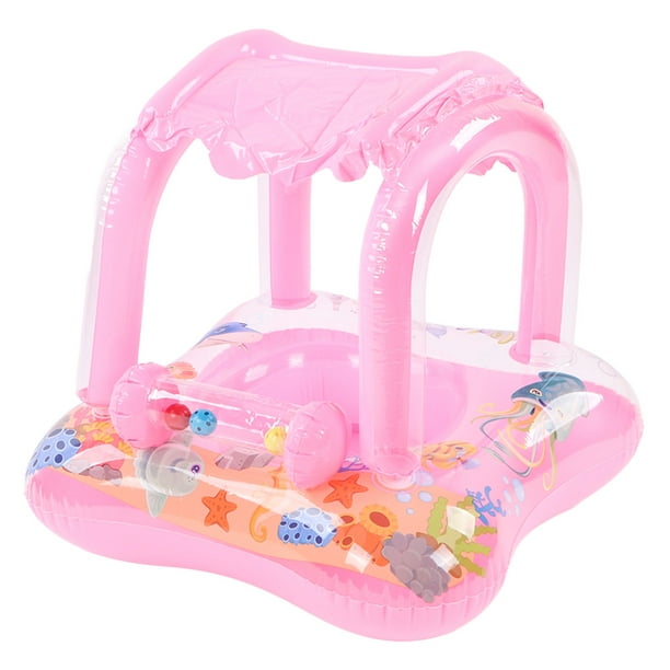 Flotador de piscina para bebés Flotador inflable para bebé con toldo y sombrilla Asiento seguro Juguetes de verano para jugar en la playa con forma de barco Para niños ANGGREK Otros