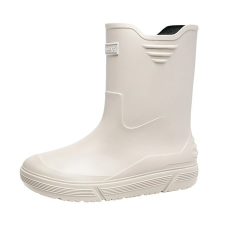 

Jungdeepe Rain Shoes For Men Outside The Tube Wear European Style Shoes Non Slip Kitchen Rubber Shoes Outdoor Fishing Shoes Mens Short Dress Boots Mens Overshoes for Shoes Custom Men E Cold Weather