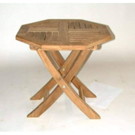 18" Natural Teak Octagon Outdoor Patio Dining Wooden ...