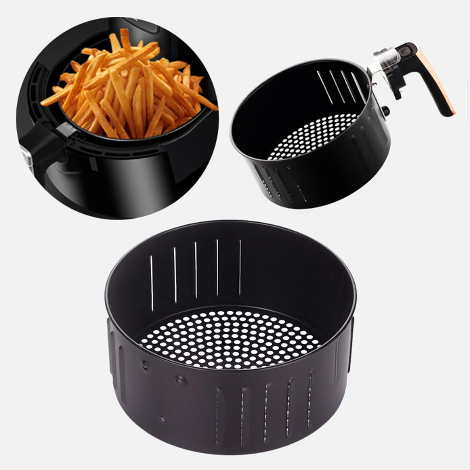 Fiocias Air Fryer Replacement Basket Baking Tray Practical Non Stick Reusable Pot Bottom 3.5L 21x10cm
