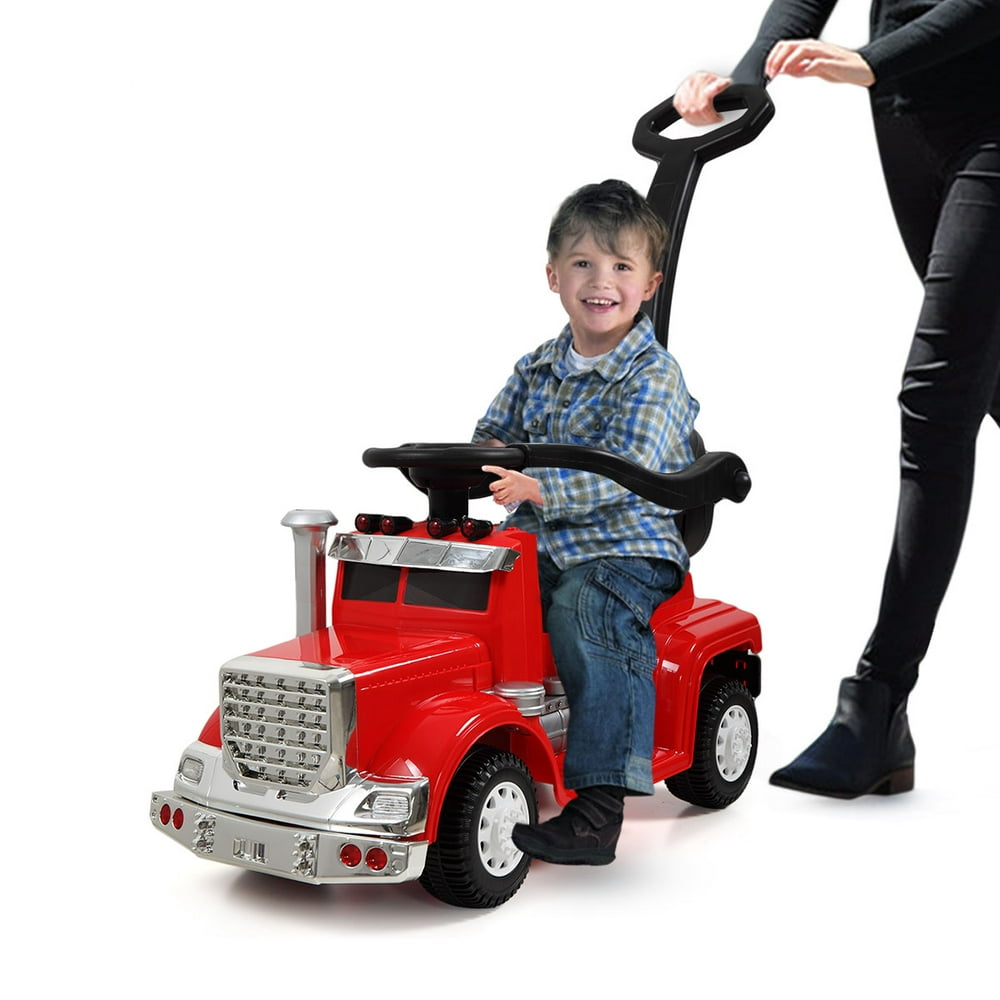 Tobbi 3 in 1 Kids Ride on Push Car 6V Battery Powered Kids Electric
