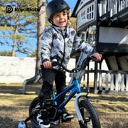 Royalbaby Boys Girls Kids Bike 14 In BMX Freestyle Blue 2 Hand Brakes Bicycles with Training Wheels Child Bicycle