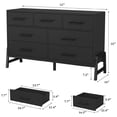 thumbnail image 2 of EastVita 7 Dresser for Bedroom Freestanding 52 in Wide Drawer Dresser with Storage Wooden Closet Storage Chest for Living Room Bedroom Entryway Black, 2 of 7
