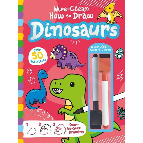 Wipe-Clean How to Draw Wipe-Clean How to Draw Dinosaurs, (Hardcover)