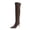 Brown, variant on Viluyesy Over The Knee Boots for Women Stiletto High Heel Pointed Toe Side Zipper Comfortable Faux Leather Dress Shoes Black Size 4.5