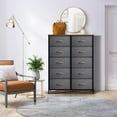 thumbnail image 6 of Sorbus Dresser with 10 Drawers - Storage Unit Organizer Chest for Clothes - Bedroom, Hallway, Living Room, Closet, & Dorm Furniture - Steel Frame, Wood Top, and Easy Pull Polyester Fabric Bins, 6 of 10