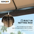 thumbnail image 6 of Sunjoy 10 ft. x 12 ft. Outdoor Soft Top Gazebo Beige with Mosquito Netting, Brown 2-tier Steel Gazebo For Backyard,Garden, 6 of 11