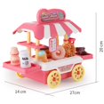 thumbnail image 2 of Cartoon Hamburger Drink Pretend Play Fries Kitchen Pretend Toys Role-Playing Birthday Gifts Simulational Kitchenware Simulational Kitchen Toys Mini Food Toys Fast Food Truck Dessert Cart C 16PCS, 2 of 8