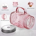 thumbnail image 4 of Mason Jars With Lids And Straws  6 Pack 16 Oz Glass Cups For Cold Beverages Juice Smoothies Iced Coffee Leak-proof Drinking Glasses Sealed & Straw Pink, 4 of 9