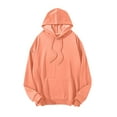 thumbnail image 2 of Guieoi Mens Shirts under $5.00 Men's Casual Hoodie Men's Hoodie Long Sleeved Sweatshirt Hooded Orange, 2 of 8