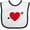 White/Navy, variant on Inktastic Valentines Day Heart Arrow Boys or Girls Baby Bib