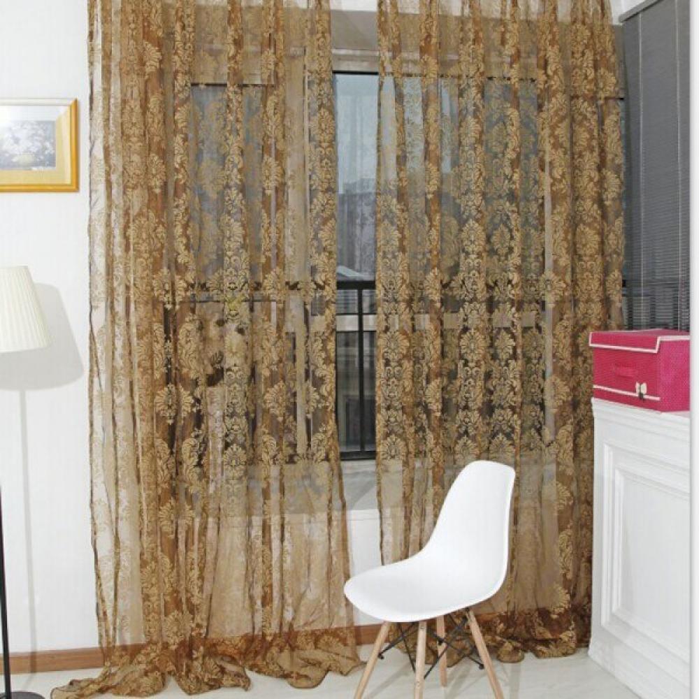 Big Clearance! Summer Window Curtain Bronzing Voile Door Window Screen