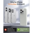 thumbnail image 2 of KOMI Designed for iPhone 16 Pro Max Case,Shockproof Liquid Silicone Protective Phone Case with Soft Anti-Scratch Microfiber Lining Ultra Slim Drop Protection Phone Cover 6.9 inch Antique White, 2 of 5