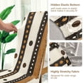 thumbnail image 5 of Yayeee 2 Pack Dining Chair Covers Stretch Parson Chairs Slipcovers Seat Protector, Beige Abstract Dots, 5 of 6