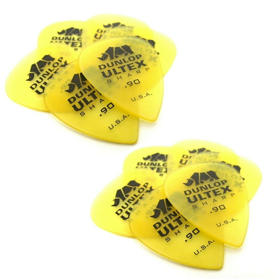 Dunlop Guitar Picks  12 Pack  Ultex Sharp picks  .90mm  Heavy (433P.90)