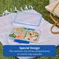thumbnail image 3 of Rubbermaid Pack & Go 820 mL (0.87 qt) Large Divided Snack Container, Four Compartments, 3 of 6