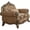 Red, variant on Benjara Scrolled Crown Top Fabric Chair with Cabriole Legs- Beige and Brass