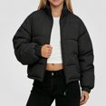 thumbnail image 3 of Teylalorva Girl'sOuterwear Jackets Turn Down Collar Zip Up Long Sleeve Down Cotton Puffer Coat Warm Winter（2-15） Black Size 9, 3 of 6