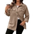 thumbnail image 2 of Women's Cardigan Winter Tops Casual Fashion Solid Color Lapel Button Up To Long Sleeved Top S-2XL, 2 of 7