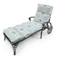 thumbnail image 2 of Jordan Manufacturing 74" x 22" Castille Multicolor Medallion Rectangular Outdoor Chaise Lounge Cushion with Ties, 2 of 9