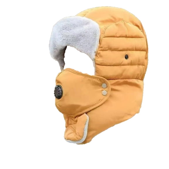 Thermal Trapper Hat for Cold Weather, Warm Winter Hat with Detachable Face Cover and Ear Flaps for Outdoor Activities, for Women and Men, Adjustable Fit