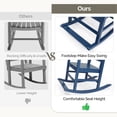 thumbnail image 5 of Zimtown Outdoor Wooden Rocking Chair with Footboard, Solid Poplar Patio Rocker for Adults, Porch Backyard Garden, Navy Blue, 5 of 8