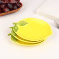 thumbnail image 2 of 1Pc Cartoon Ceramic Lemon Shaped Ceramic Dish Salad Dish Family Fruit Snack Plate Kitchen Utensils Accessories Brown, 2 of 5