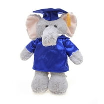 Made by Aliens Personalized Elephant Stuffed Animal Plush Toy – Perfect Gift for Graduation Name or Your School Logo on Gown, Best for Any Grad School Kids 12 Inches