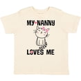 thumbnail image 3 of Inktastic My Nanny Loves Me Girl Grandchild Girls Toddler T-Shirt, 3 of 5