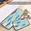 thumbnail image 6 of Coolnut Funny Cartoon Whale Kitchen Floor Mats Set of 2, Non-Slip Washable, Absorbent, Soft and Comfortable Kitchen Rugs, 19.7 "x27.6+19.7 "x47.2 Home Decor, 6 of 7