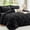 Black, variant on Sasttie Queen Size Comforter Set, 7-Piece Bed in a Bag, Pintuck Bedding Sets for All Season, Light Grey