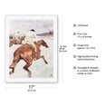 thumbnail image 2 of The Jockey (Le Jockey) - From an Original Color Lithograph by Henri de Toulouse-Lautrec c.1899 - Japanese Unryu Rice Paper Art Print (Unframed) 17 x 22 in, 2 of 4