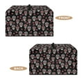 thumbnail image 5 of Whosucclay Sugar Skull Rose Print Microwave Oven Grill Cover Waterproof Heat-Resistant Microwave Oven Universal Dust Cover with Handle, Machine Protector for Home Kitchen Decor-L, 5 of 7
