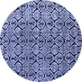 thumbnail image 1 of Ahgly Company Indoor Round Abstract Blue Modern Area Rugs, 6' Round, 1 of 4
