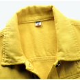thumbnail image 4 of Women's Casual Denim Waistcoat Frayed Sleeveless Ripped Jacket Vest with Pockets 08-Yellow L, 4 of 4
