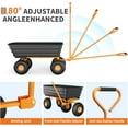 thumbnail image 5 of Garden Dump Cart - 600lb 4 Cu.Ft. Heavy Duty All Terrain Wheel Barrow, 180° Pivoting Handle for Easy Control,for Yard Work,Courtyards, Farm and Gardening, 5 of 7