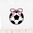 thumbnail image 4 of Inktastic Girls Soccer Ball Coquette Bow Girls Toddler Dress, 4 of 5