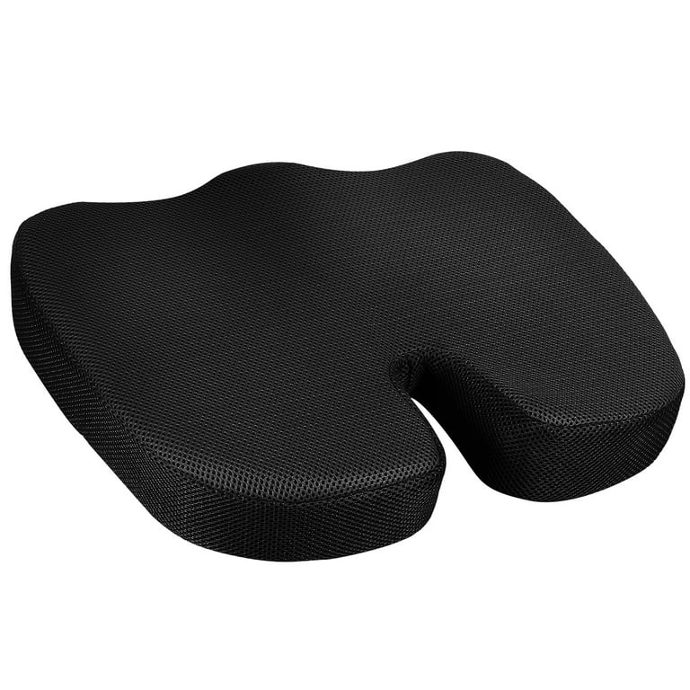 Moclever Memory Foam Seat Cushion Coccyx Cooling Gel Butt Pillow for Tailbone Pain Relief Chair Cushion Butt Pillow Car Seat Cushion Black Walmart