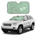 thumbnail image 3 of YFYANG Front Windshield Sun Shade, Green Vintage Texture Foldable Car Visor for Cars, Trucks, SUVs, Medium, 3 of 9