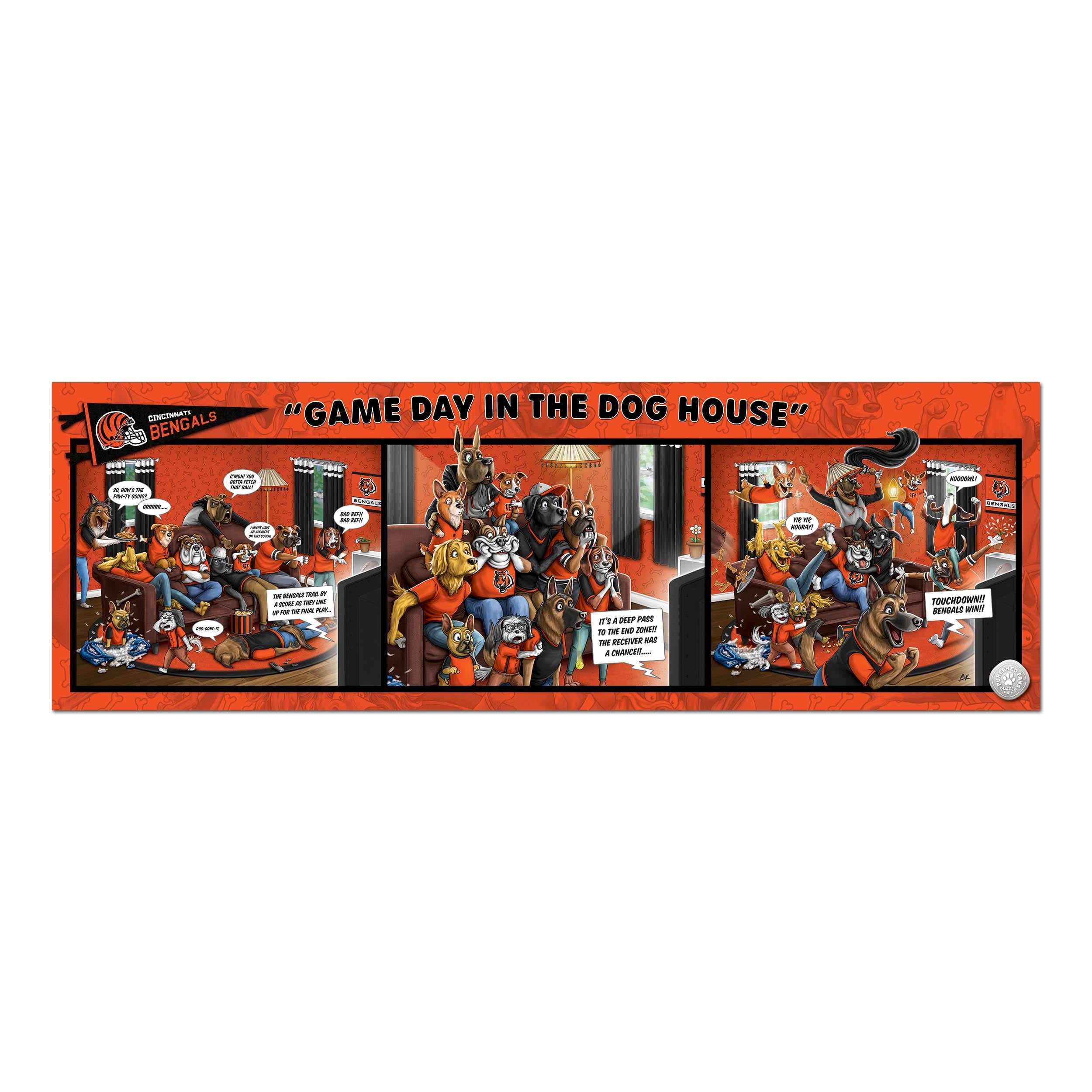 YouTheFan NFL Cincinnati Bengals Purebred Fans Gameday in the Dog House 1000PC Puzzle