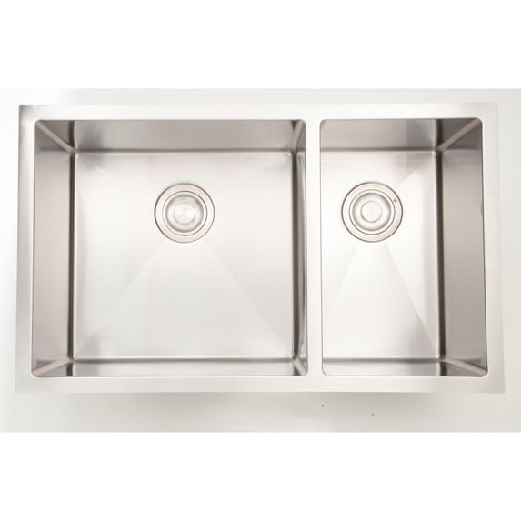 30-in. W CSA Approved Chrome Kitchen Sink With Stainless Steel Finish And 18 Gauge